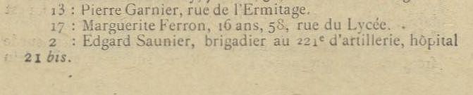 SAUNIER Edgard Bulletin Paroissial Laval Octobre 1918